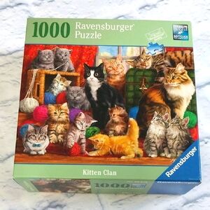 🎟️BOGO FREE🎟️ Cat Jigsaw Puzzle Ravensburger Kitten Clan 1000 Piece